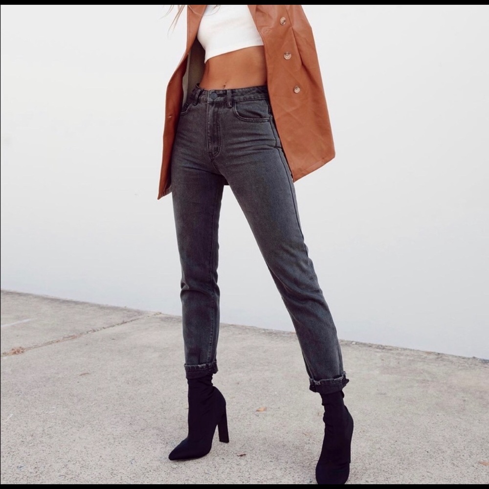 Black denim jeans